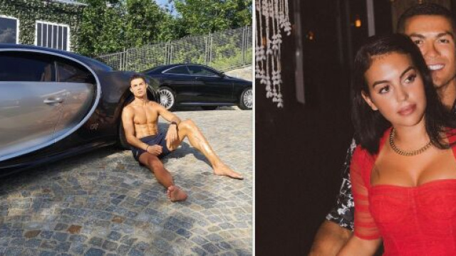 Cristiano Ronaldo s'offre une rare Bugatti &agrave; 8 millions d'euros. Cr&eacute;dit photo montage