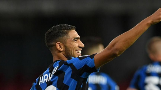 Hakimi, terzino destro dell'Inter.