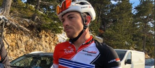 Giulio Ciccone all'arrivo sul Mont Ventoux.