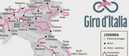 Il probabile percorso del Giro d'Italia 2021