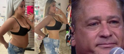 Jéssica Costa, filha de Leonardo, mostrou antes e depois de emagrecer mais de 20kg. (Arquivo Blasting News)