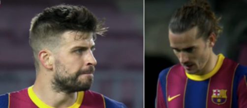 Vidéo: les insultes entre Piqué et Griezmann enflamment la toile. ©Capture écran