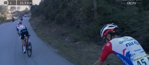 L'attacco decisivo di Gianluca Brambilla al Tour des Alpes Maritimes et du Var.