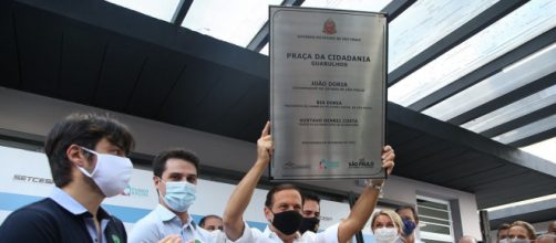 Doria e Gutti inauguram Praça da Cidadania em Guarulhos. (Divulgação/Governo de São Paulo)