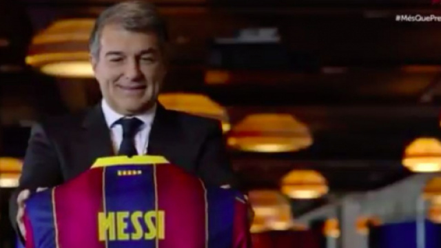 La vid&eacute;o de Laporta pour Messi fait le buzz - Photo capture d'&eacute;cran vid&eacute;o
