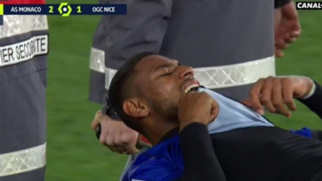 Grave blessure pour Adelaide avec Nice - ©capture d'écran vidéo Canal+