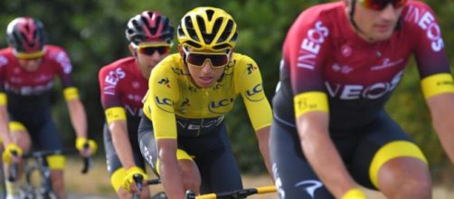 Egan Bernal in maglia gialla al Tour 2019