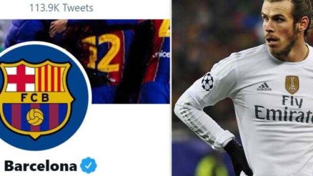 Le FC Barcelone aurait trollé Gareth Bale après sa victoire en Coupe d'Espagne. ©Montage FC Barcelona Twitter Capture/ garethbale11 Instagram