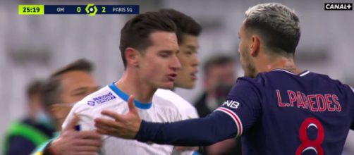 Insultes dans le tunnel après PSG / OM - ©capture d'écran vidéo Canal+