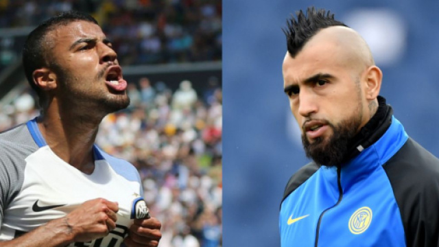 l'ex inter Rafinha e il centrocampista nerazzurro Vidal
