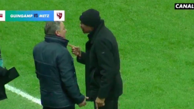 La vidéo entre Kombouaré et Hantz fait le buzz - Photo capture d'écran vidéo Canal Plus