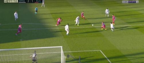 Vidéo : le ‘bombazo’ de Karim Benzema sauve le Real Madrid. Capture d'images BeinSport