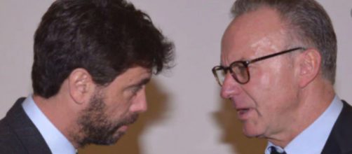 Nella foto Agnelli e Rummenigge.