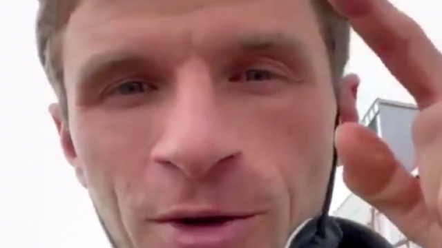 Thomas Muller a fait le buzz après le tirage de la Ligue des champions. (capture d'écran)