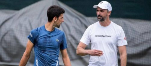 Novak Djokovic insieme a Goran Ivanisevic.