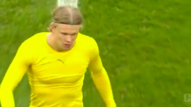 Erling Haaland pris pour cible après son échange de maillot - Photo capture d'écran vidéo