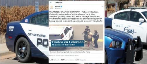 Tiroteo en Colorado terminado con 10 fallecidos, incluyendo un oficial de policia (Twitter / @Reuters)