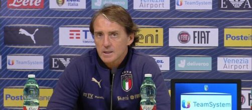 Roberto Mancini ct dell'Italia in conferenza stampa.