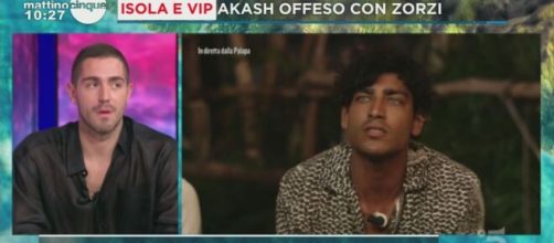 Isola dei Famosi: Akash contro Zorzi.