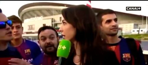 Marina Lorenzo avait remis à sa place un fan du Barça un peu trop véhément. (capture)