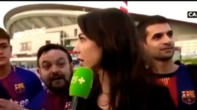 Marina Lorenzo avait remis à sa place un fan du Barça un peu trop véhément. (capture)