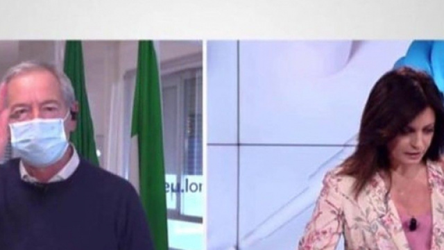 Guido Bertolaso si altera e abbandona il collegamento con Skytg24.