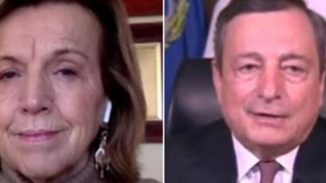 La professoressa Elsa Fornero ed il presidente Mario Draghi.