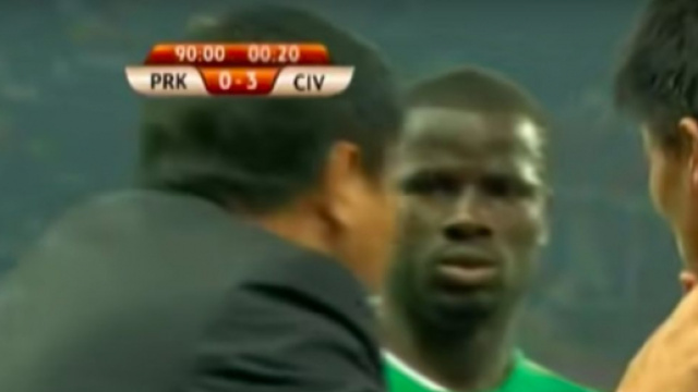 Emmanuel Ebou&eacute; fait semblant de comprendre le Nord Cor&eacute;en - Capture d'&eacute;cran vid&eacute;o Twitter