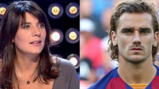 Estelle Denis et Antoine Griezmann au coeur d'un échange insolite sur Twitter. (montage)
