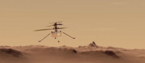 The first images of helicopter Ingenuity on Mars (Image source: TerkRecoms – Tech TV/YouTube)