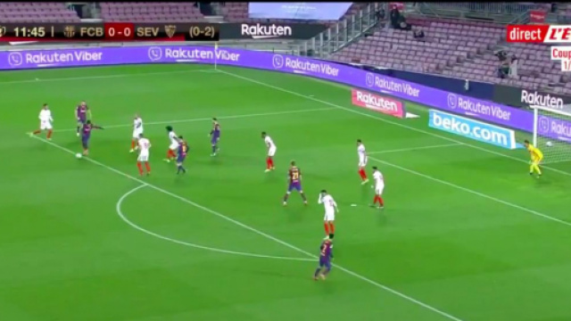 Le magnifique but d'Ousmane Dembélé avec le FC Barcelone - Photo capture d'écran vidéo Twitter l'Equipe
