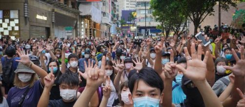 Hong Kong, le immagini di una protesta.