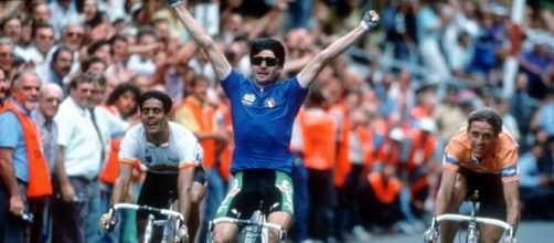 Mondiali di Stoccarda 1991: Bugno precede al traguardo Rooks e Indurain.