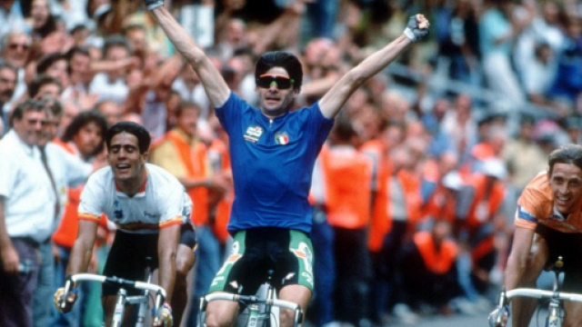 Mondiali di Stoccarda 1991: Bugno precede al traguardo Rooks e Indurain.