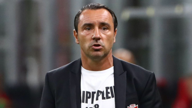 Monza-Pordenone, in foto mister Brocchi.