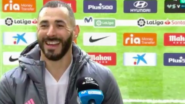 L'interview d'après match de Karim Benzema fait le buzz - capture d'écran vidéo