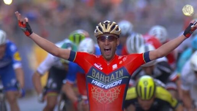 Vincenzo Nibali, la vittoria alla Milano - Sanremo del 2018.