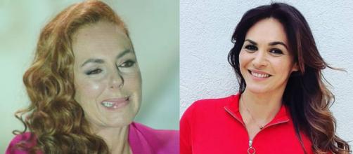 Fabiola Martínez cuestiona el rol de madre de Rocío Carrasco. (Fotos Telecinco e Instagram @fabiolamartinezb_)