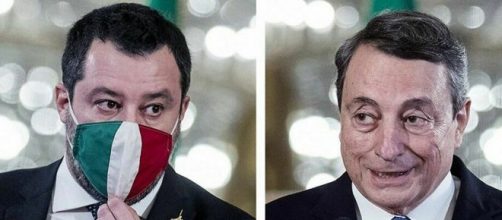 Scontro sul coprifuoco tra Matteo Salvini e Mario Draghi.