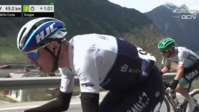 Chris Froome in fuga al Tour of the Alps.