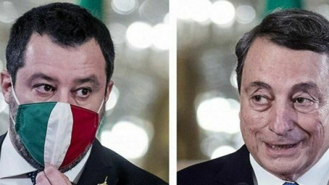 Scontro sul coprifuoco tra Matteo Salvini e Mario Draghi.