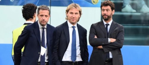 Nella foto Paratici, Nedved e Agnelli.