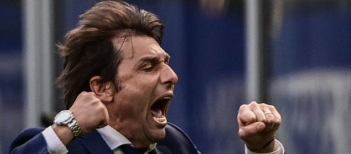 Inter, Conte esulta per la vittoria.