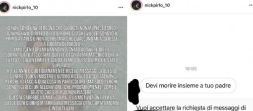 Le fils d’Andrea Pirlo reçoit des menaces de mort presque tous les jours (Source : Instagram Nicolo Pirlo)