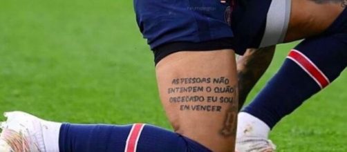 Neymar poste la photo d’un tatouage pour répondre aux critiques (Credit Instagram : @neymarjr)