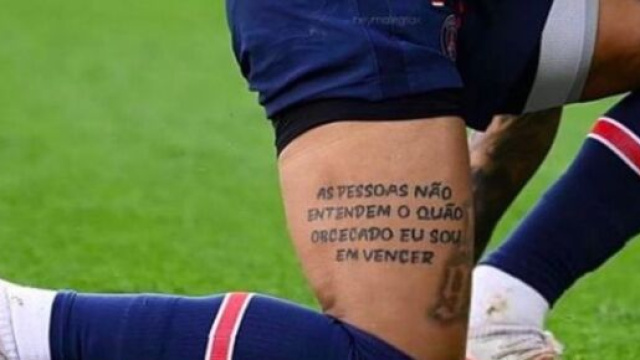 Neymar poste la photo d’un tatouage pour répondre aux critiques (Credit Instagram : @neymarjr)