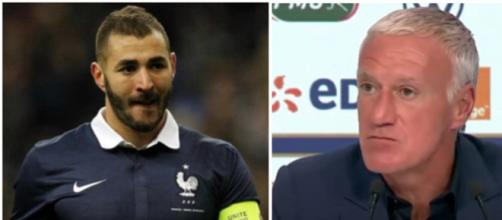 Karim Benzema n'est plus sélectionné en équipe de France par Didier Deschamps. (Montage Blasting).