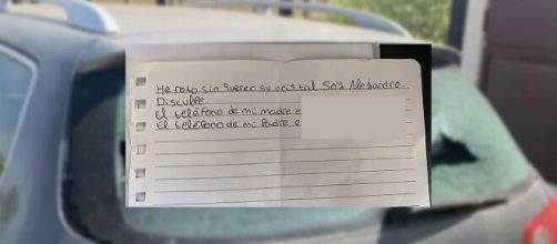 La nota del niño contenía una disculpa y el número de sus padres. (Foto: Talleres Cauro/Facebook)