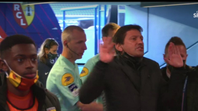 Leonardo très tendu après la victoire du PSG face à Lens. (crédit capture vidéo Canal+).