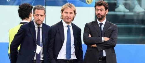 Nella foto Paratici, Nedved e Agnelli.